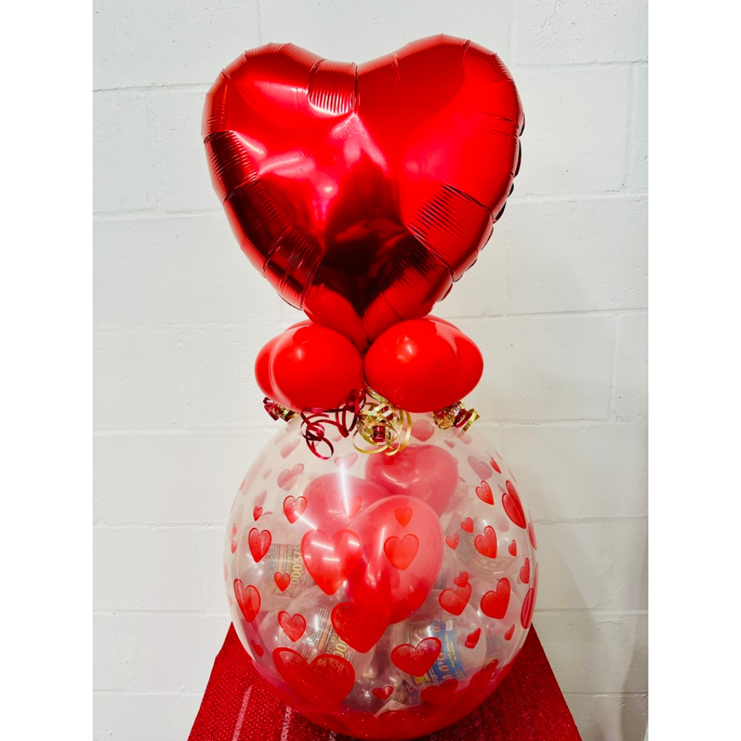 Valentine's Stuffed Money/Lottery Ticket Balloon